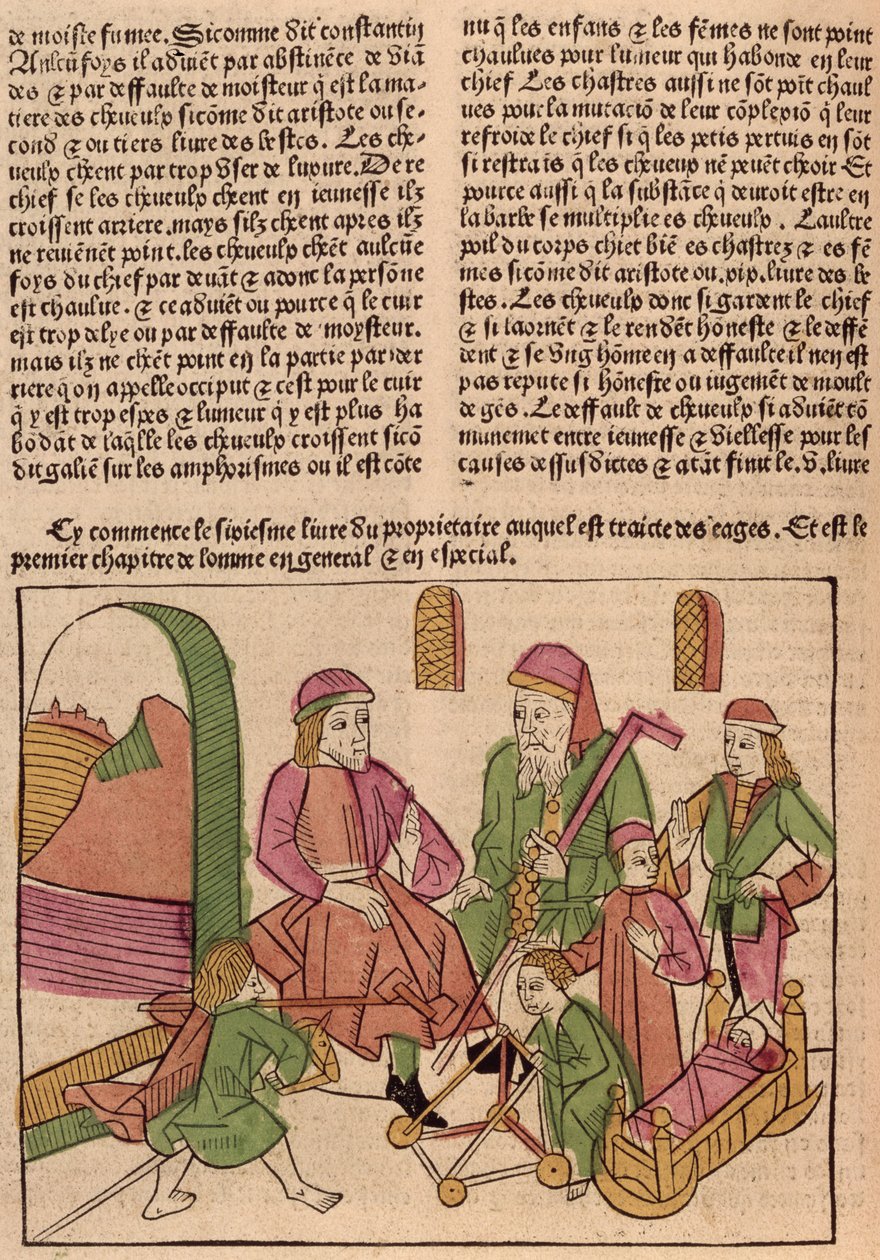 Die Lebensphasen, aus Le Livre des Proprietes des Choses von Barthelemy l