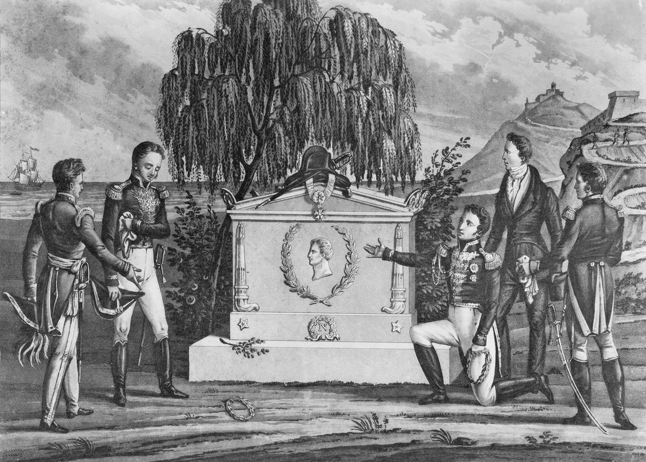 Das Grab von Napoleon Bonaparte (1769-1821) auf St. Helena, 1821 von French School