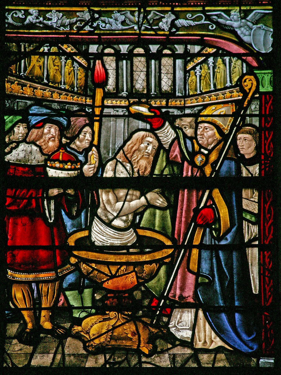 Der Triumph des Kreuzes: Die Taufe Konstantins von French School