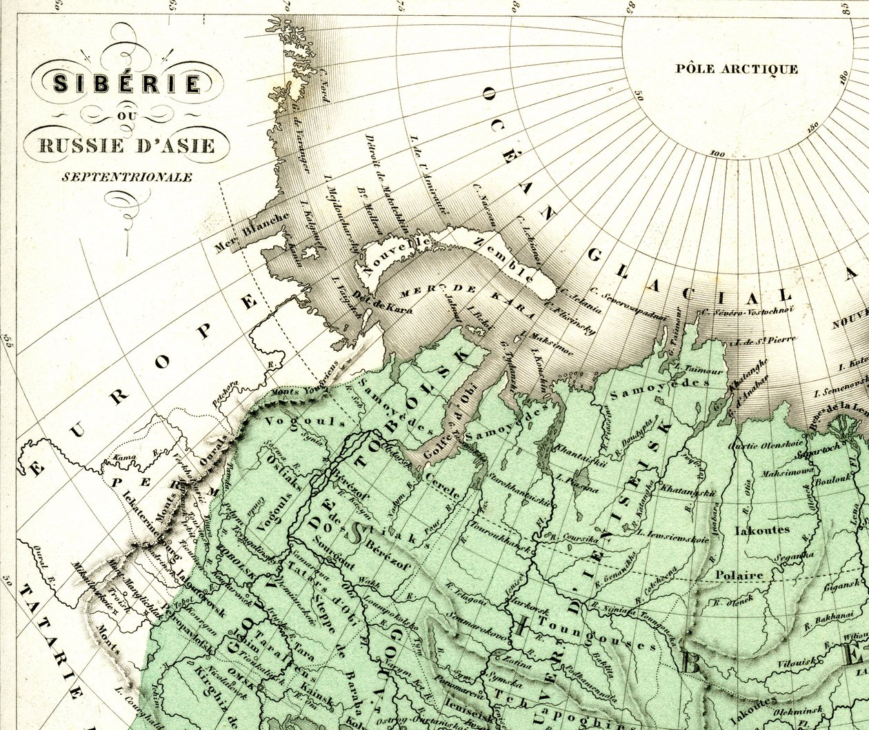 Das Uralgebirge in Russland, an der Grenze zwischen Europa und Asien von French School