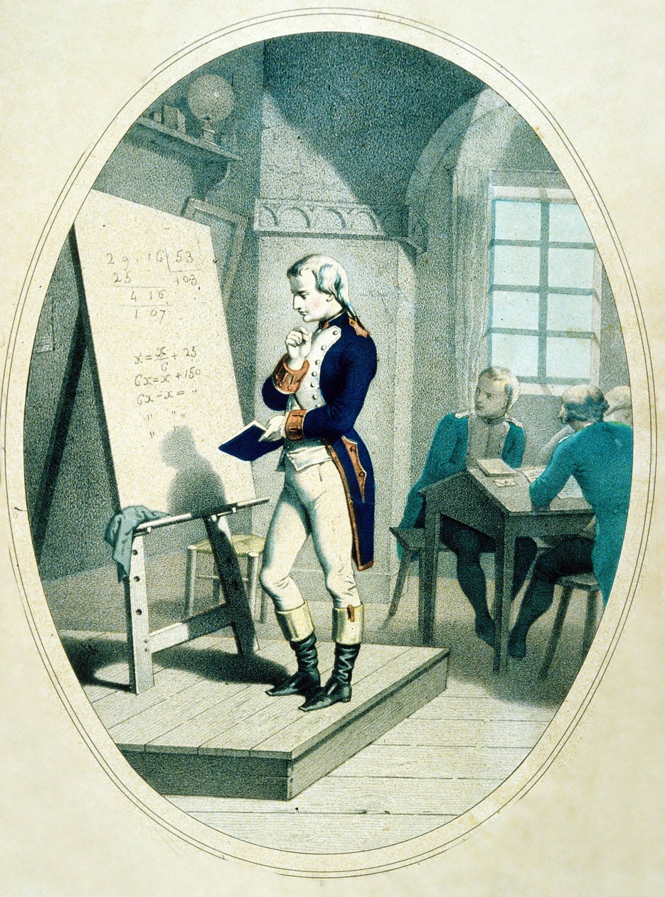 Der junge Napoleon an der Militärakademie in Brienne, Frankreich, 1779 von French School