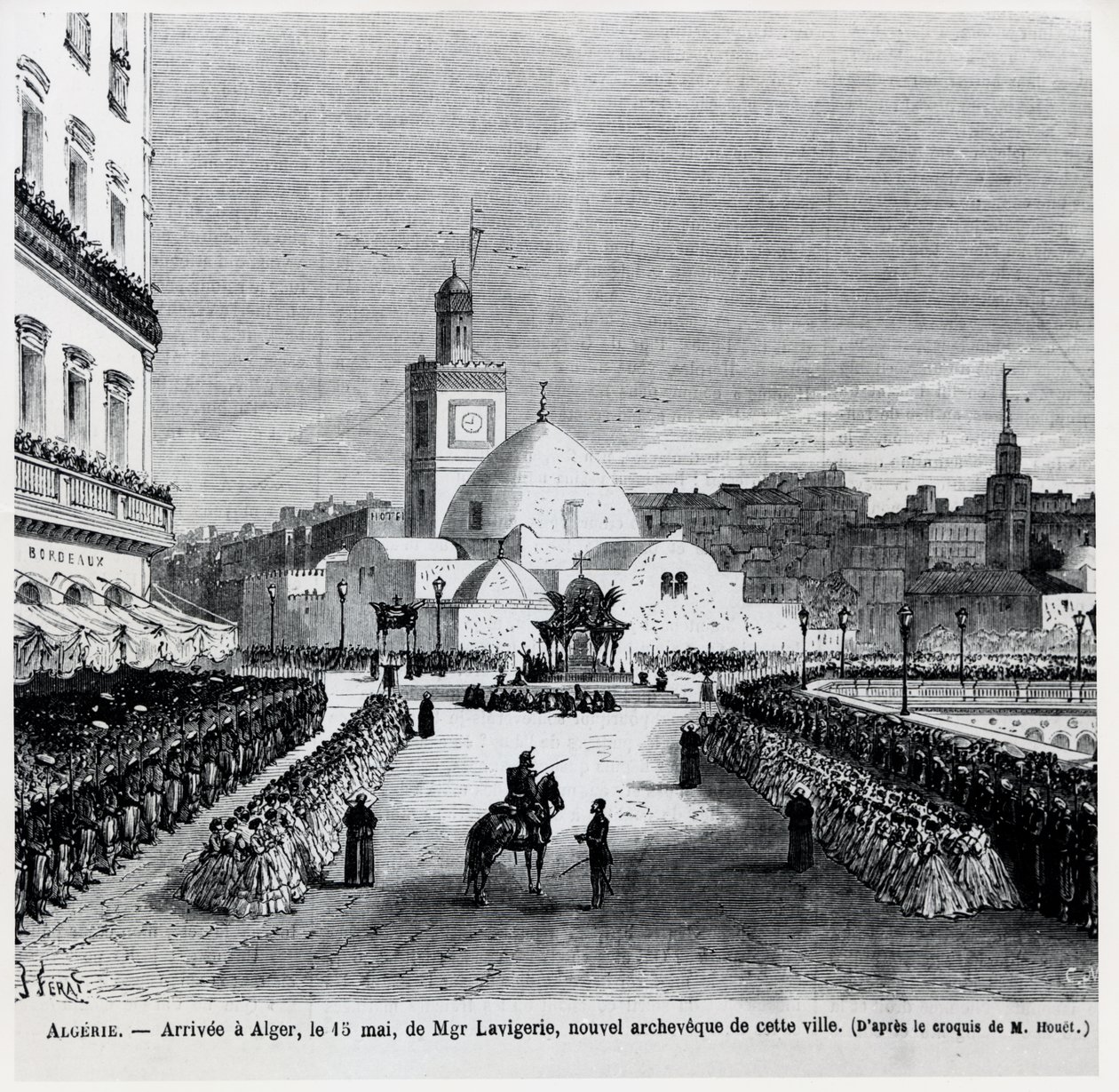 Die Ankunft in Algier von Charles Lavigerie, dem neuen Erzbischof der Stadt, 15. Mai 1867 von French School
