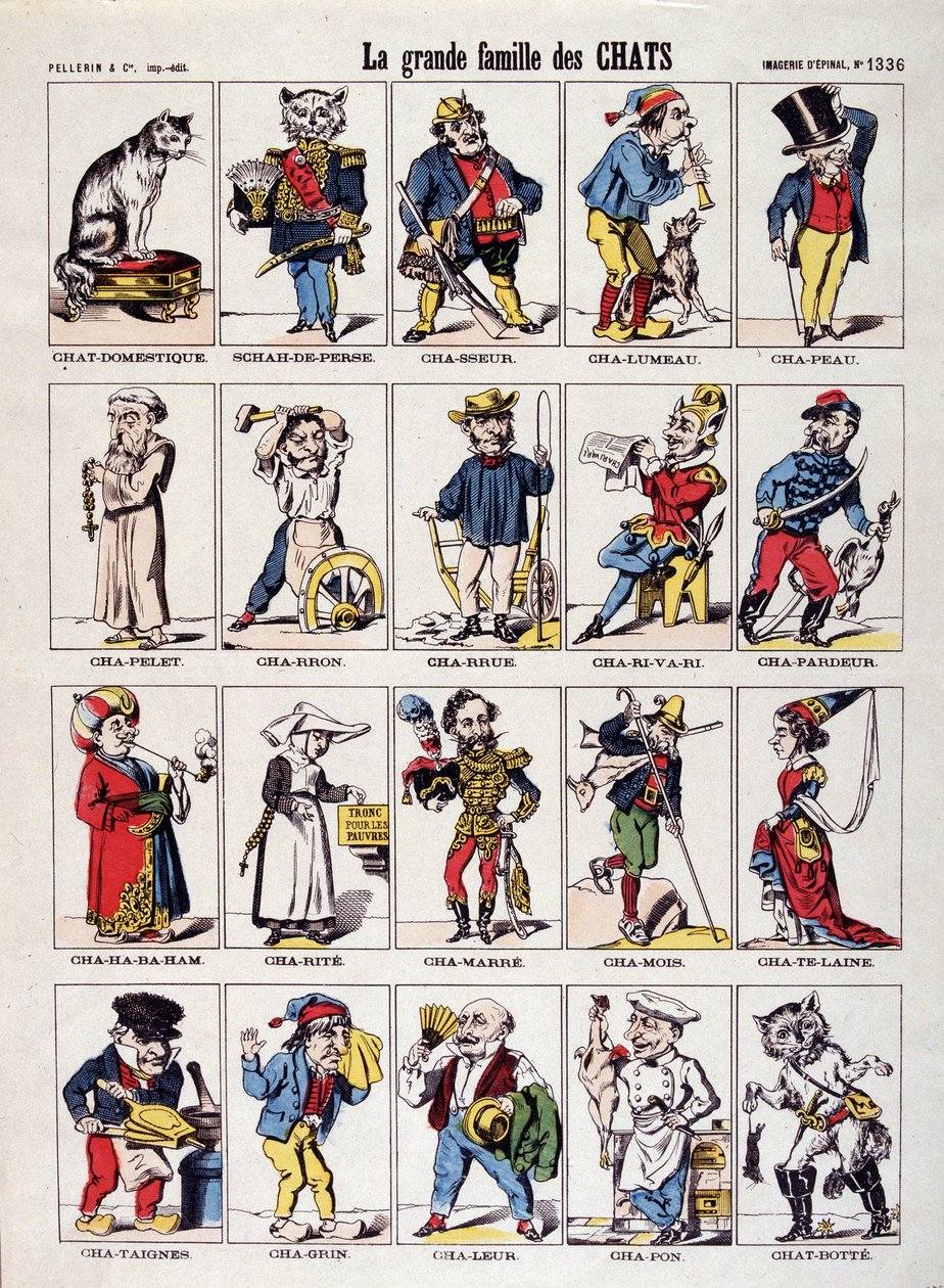 Die große Familie der Katzen - Bild von Epinal von French School