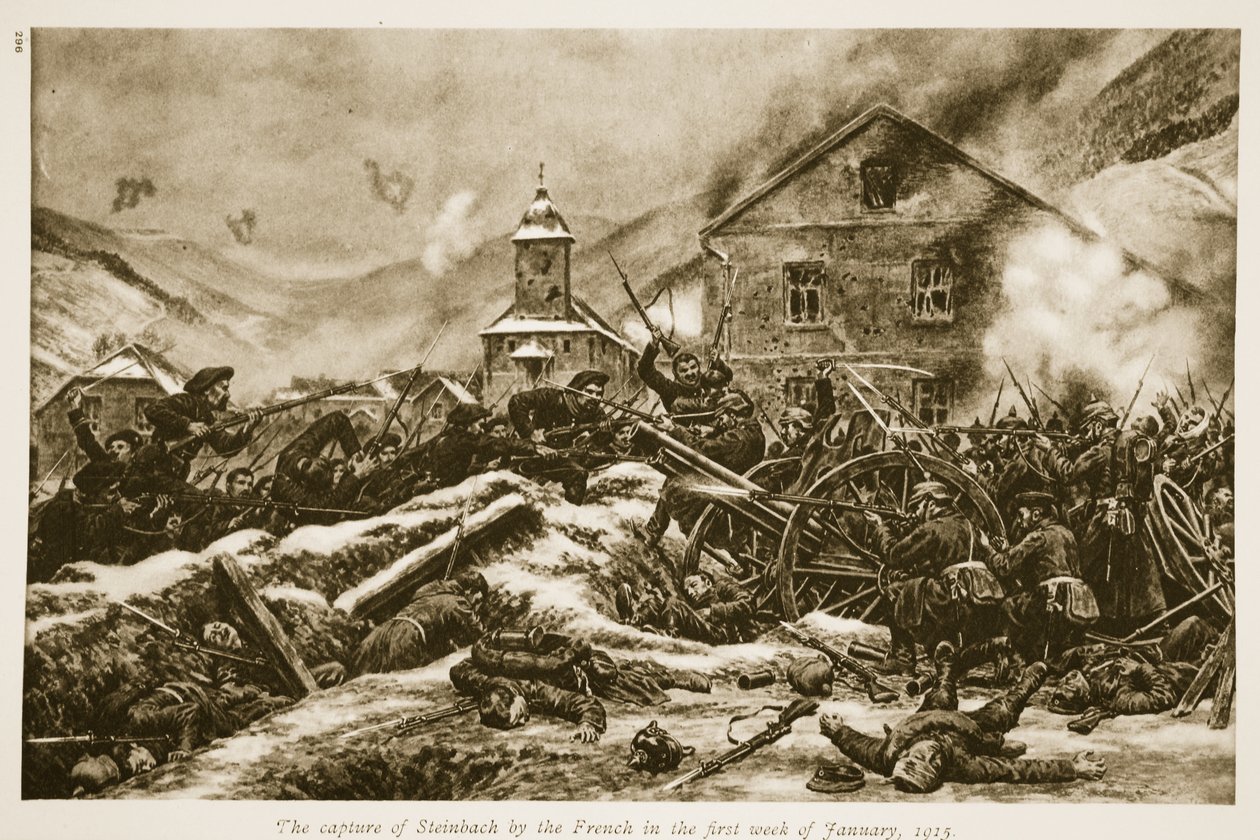 Die Eroberung von Steinbach durch die Franzosen in der ersten Januarwoche 1915, 1915-19 von French School