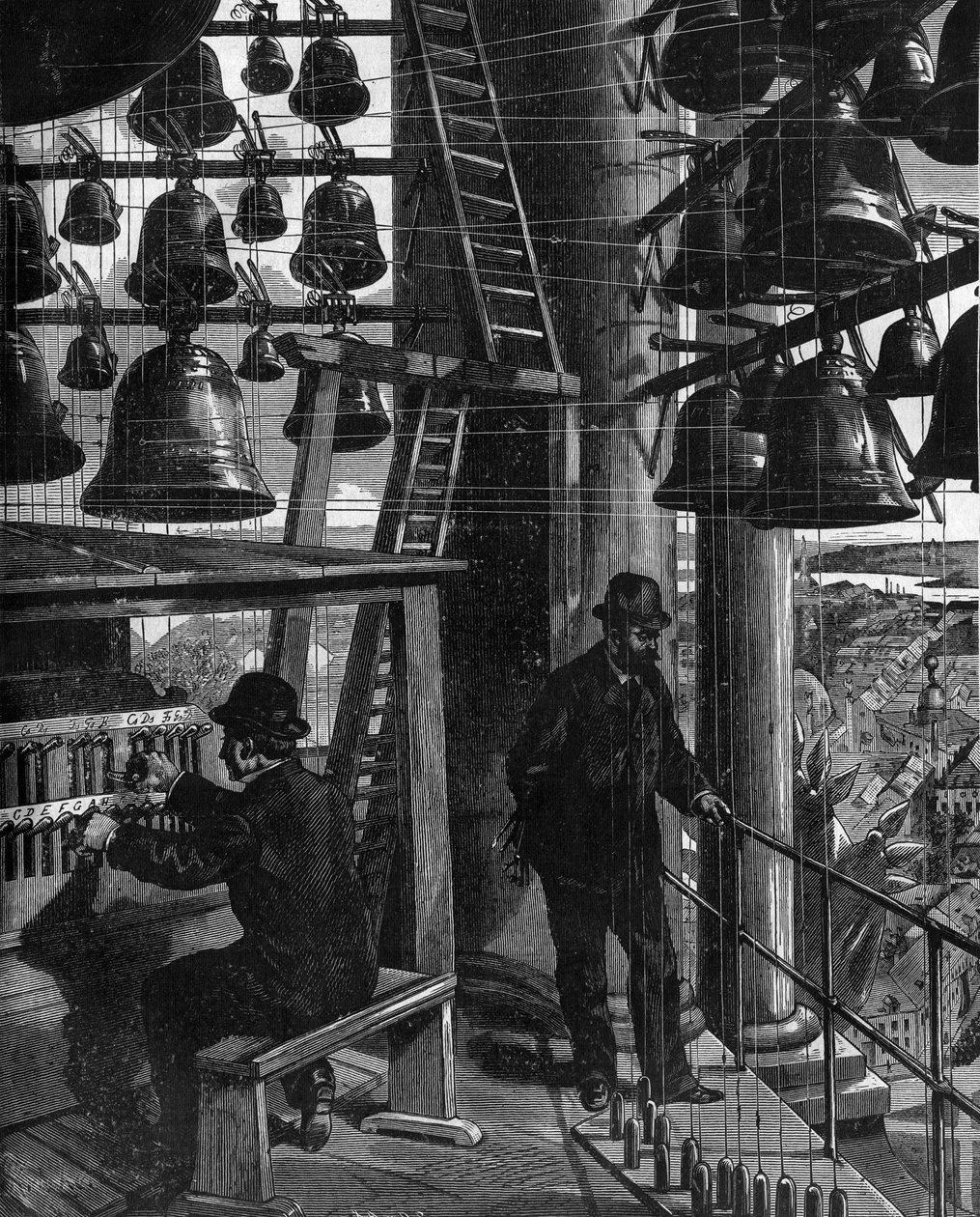 Das Glockenspiel von Potsdam in Deutschland im 19. Jahrhundert von French School