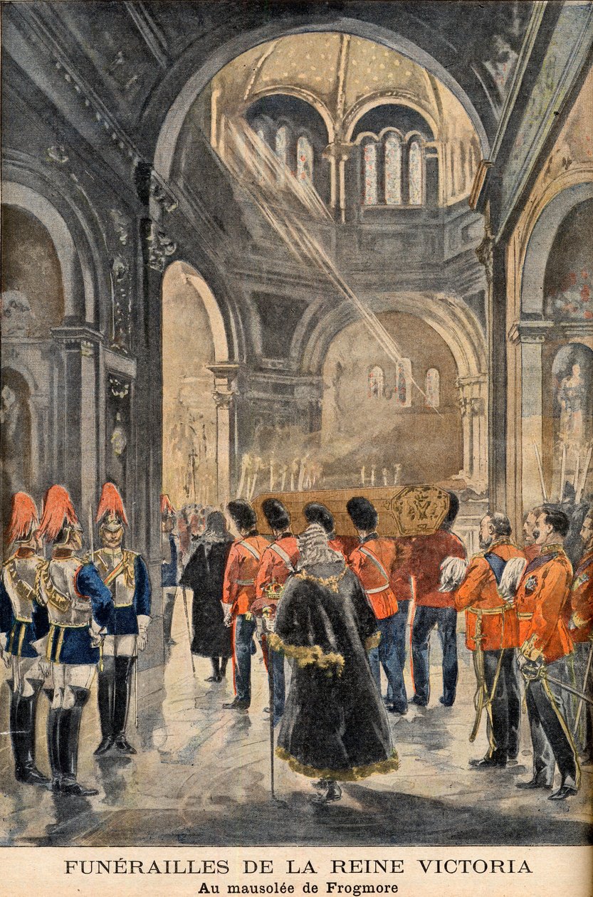 Das Begräbnis von Königin Victoria von England im Mausoleum von Frogmore in Windsor am 2. Februar von French School