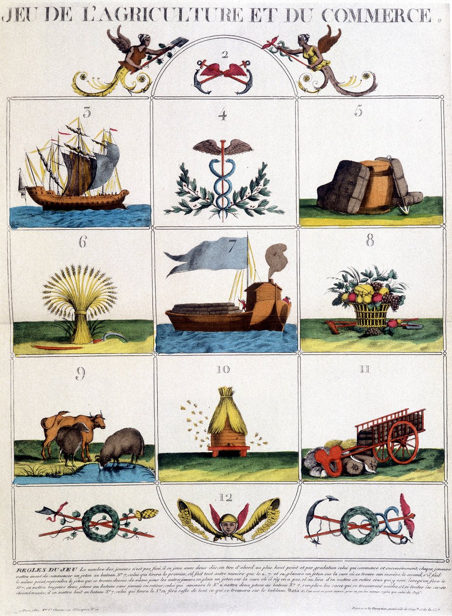 Das Spiel der Landwirtschaft und des Handels von French School