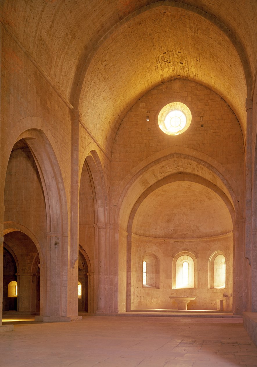Das Kirchenschiff der Zisterzienserabtei, gegründet 1146 von French School