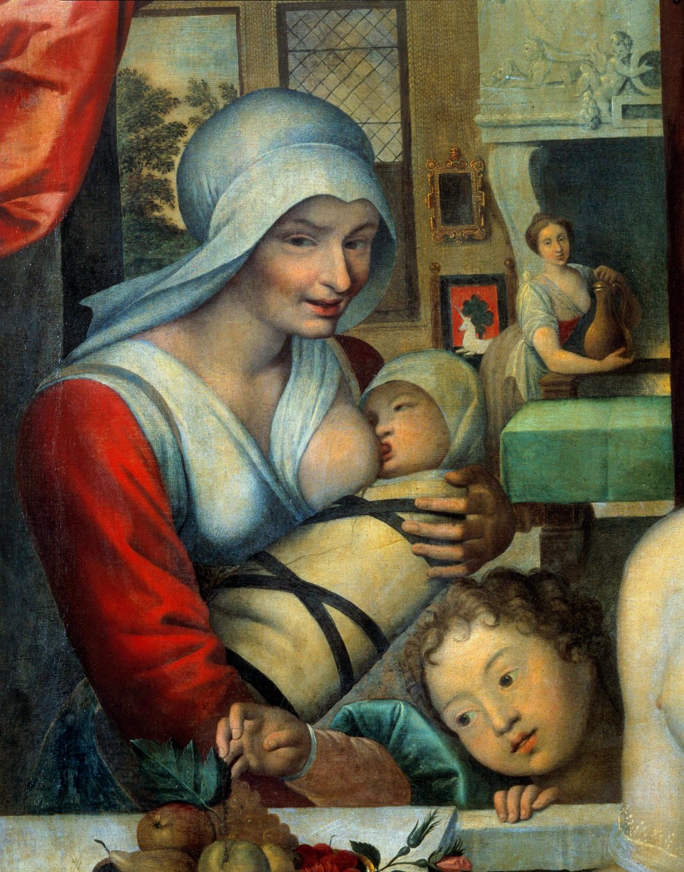 Die Amme mit dem Kind (Detail) „Gabrielle d