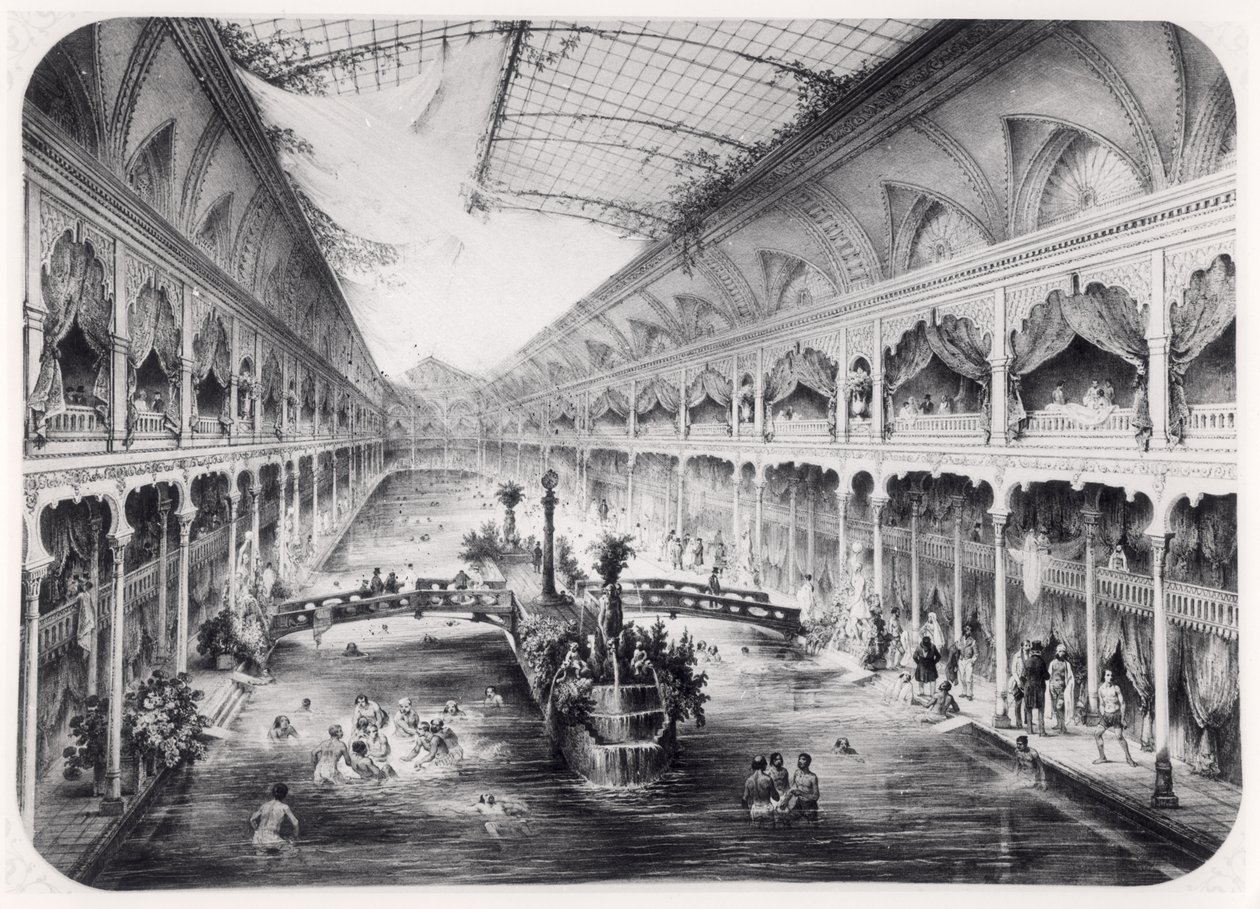 Das Wasserturnen der Champs-Elysees in Paris, 1847 von French School