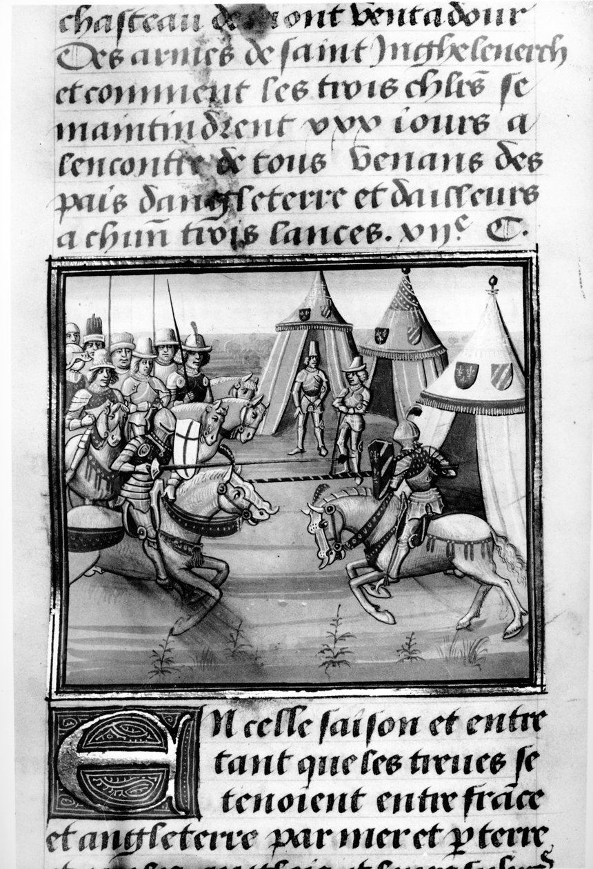 Dreißigtägiges Turnier, aus Froissarts Chronik von French School