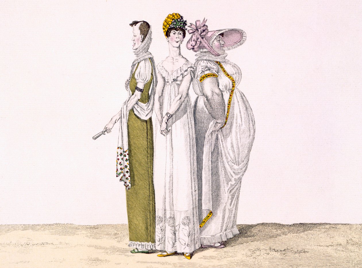Drei Pariser Grazien, Platte 16 aus Le Bon Genre, ca. 1810 von French School
