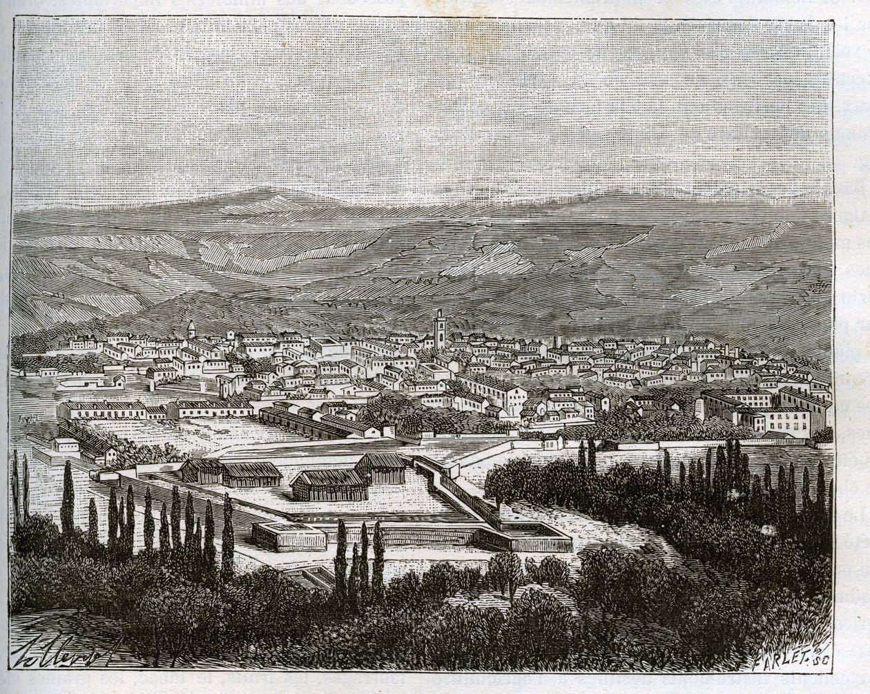 Tlemcen in Algerien im 19. Jahrhundert - Gravur in „La France illustree: geographie, histoire, administration statistique“ von V.A. Malt-Brown. 1884 von French School