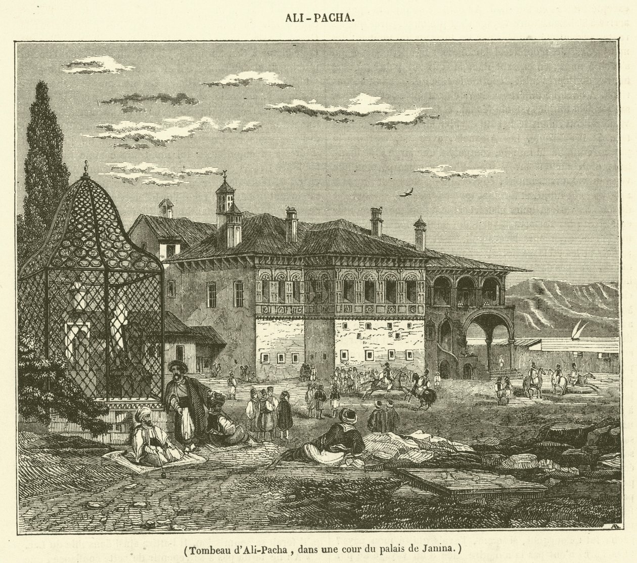 Grab von Ali-Pacha, in einem Hof des Palastes von Janina von French School