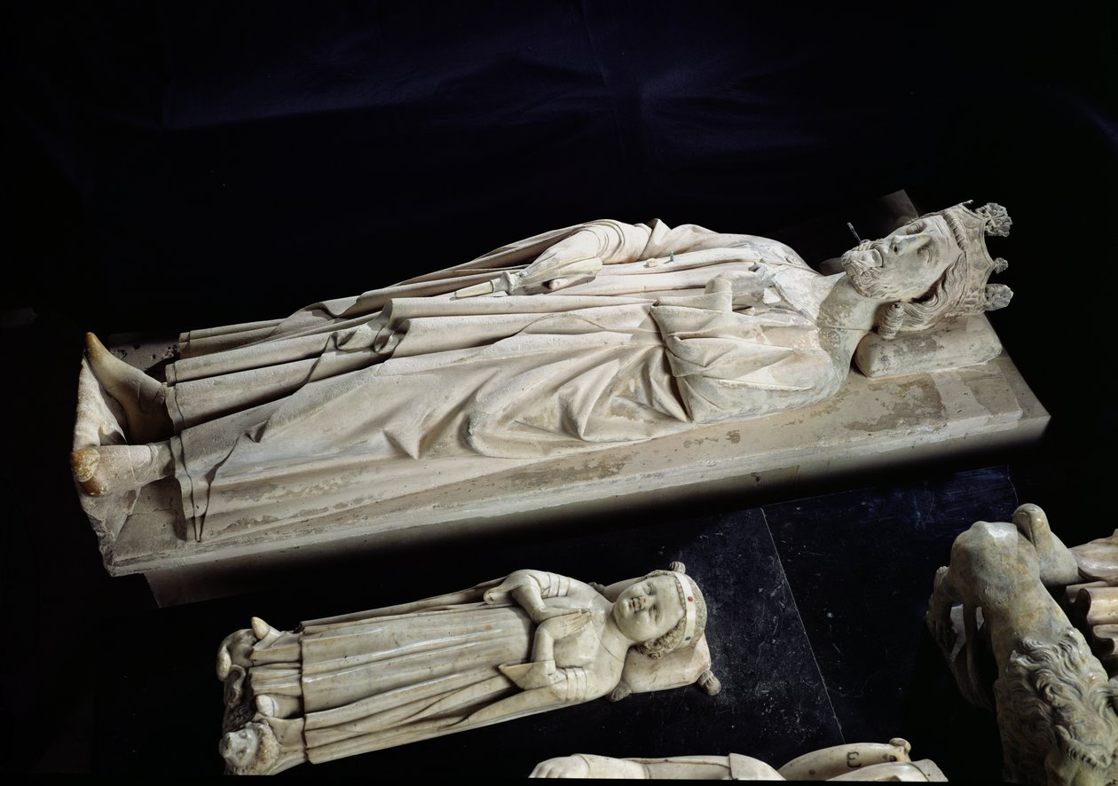 Gräber von Robert II. (ca. 970-1031) der Fromme und Jean I. (geb. & gest. 1316) der Posthume, 13.-14. Jahrhundert von French School