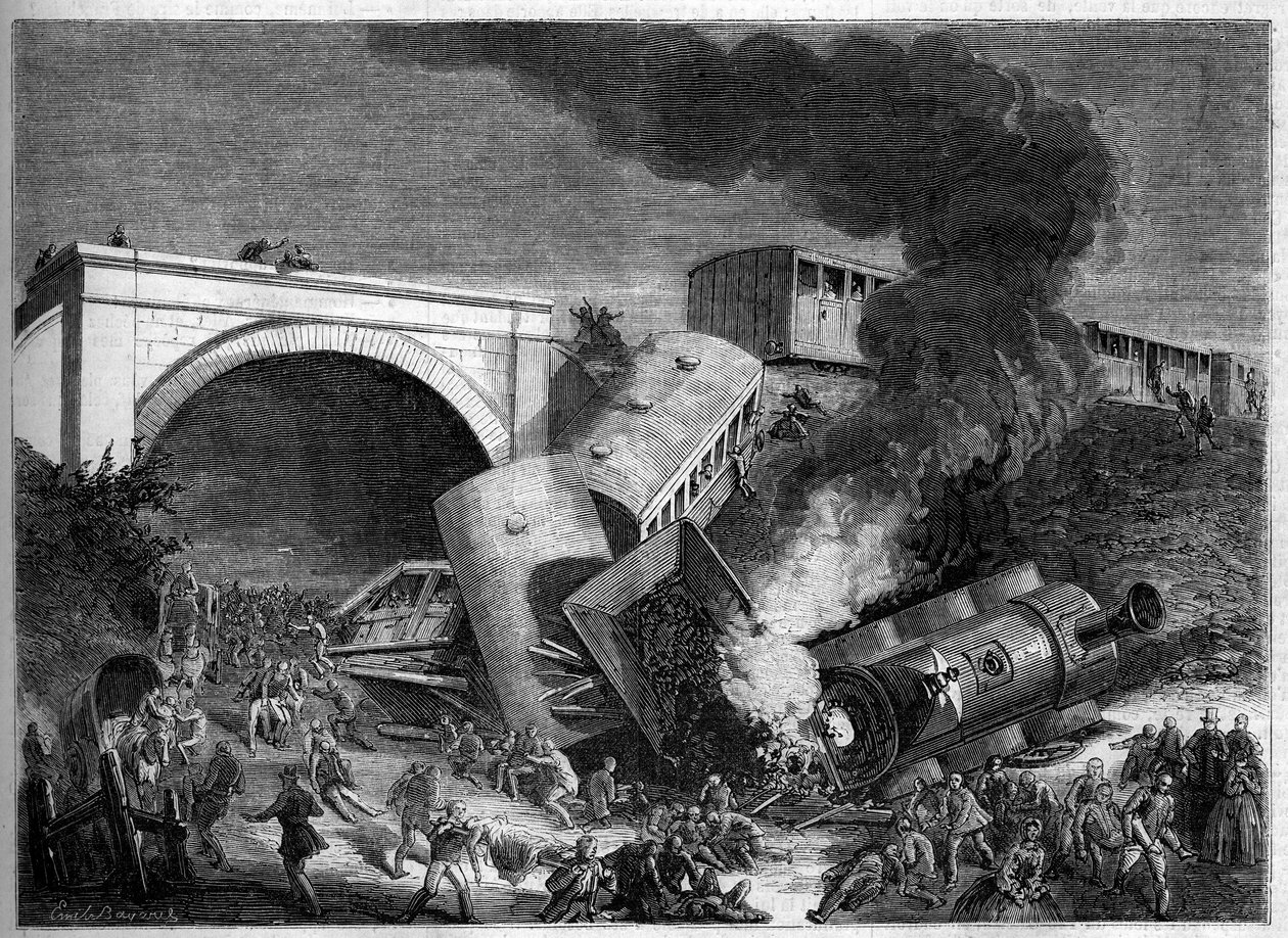 Zugunglück auf der Northern Railway von London, England, 3. September von French School