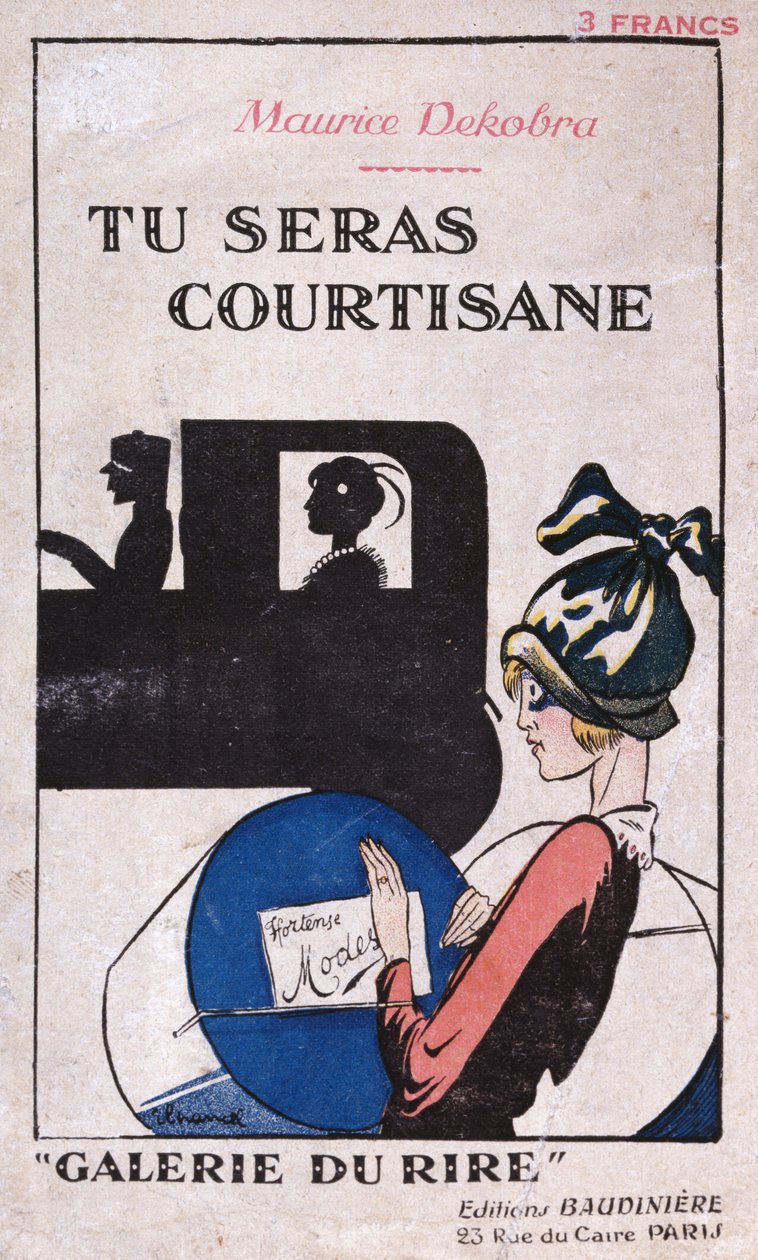 Tu Seras Courtisane, Titelbild eines Romans von Maurice Dekobra von French School