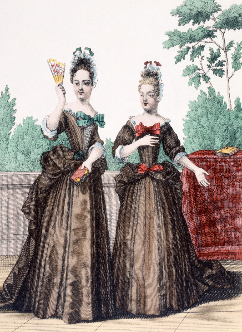 Zwei Promenadenkleider von French School