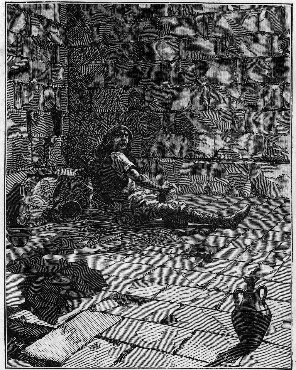 Vercingetorix (ca. 72-46 v. Chr.), ein gallischer Anführer, blieb sechs Jahre im Gefängnis. von French School