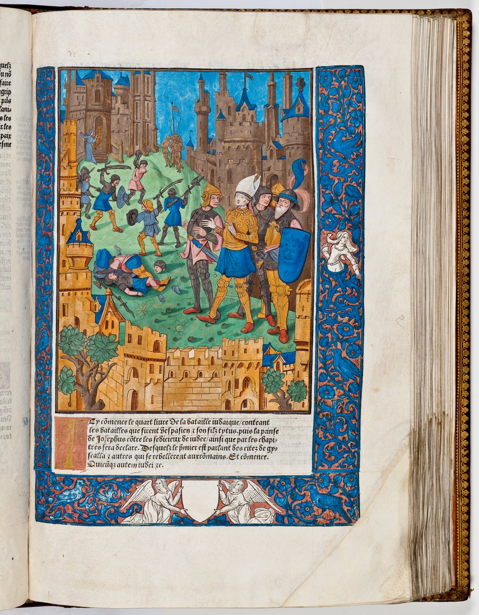 Vespasian unterdrückt den Aufstand in Galiläa, 67 n. Chr. (handkolorierter Druck) von French School