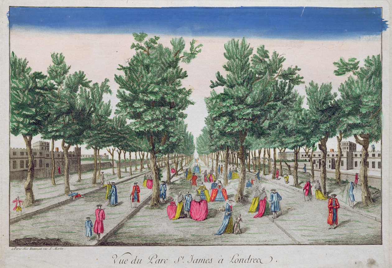 Blick auf den St. James Park, London von French School