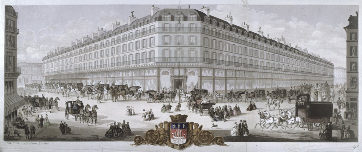 Ansicht des Magasins du Louvre Kaufhauses, Paris, 1866 von French School