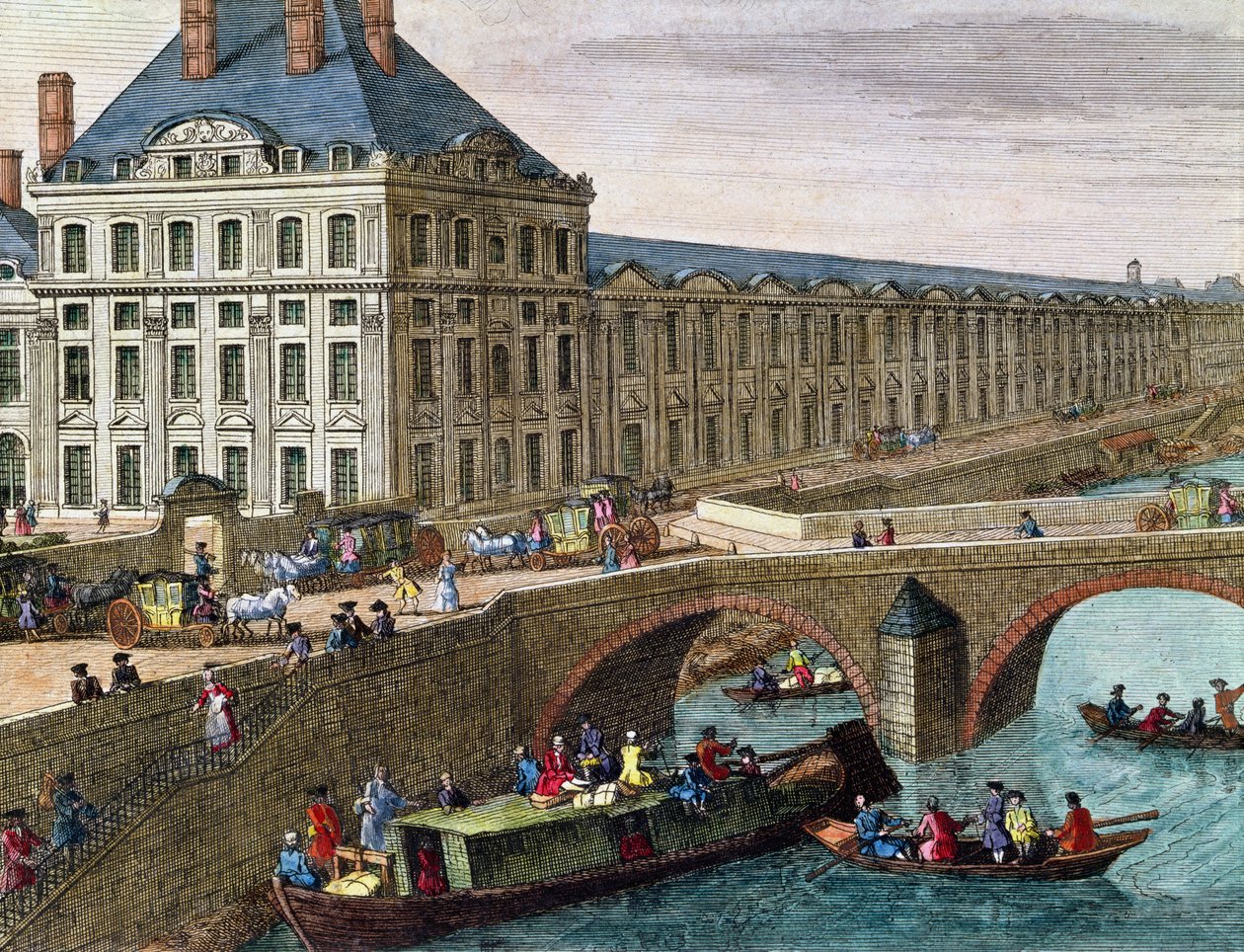 Ansicht der Seine am Port Royal (Detail) von French School