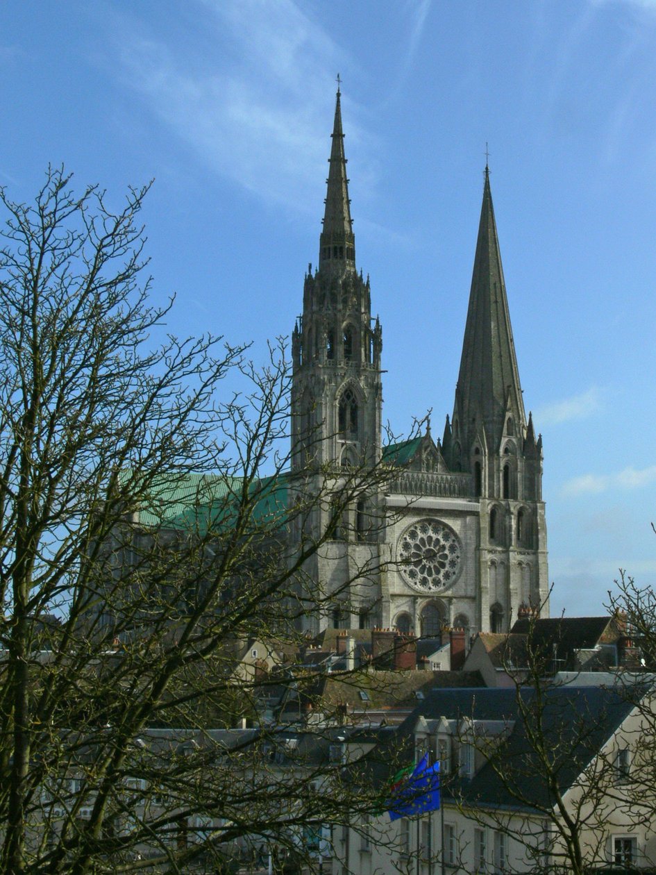 Ansicht der Kathedrale von Westen von French School