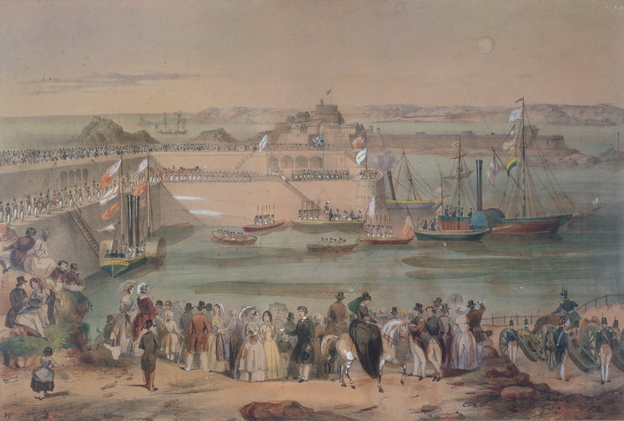 Besuch von Königin Victoria in Jersey im Jahr 1846, 1847 von French School