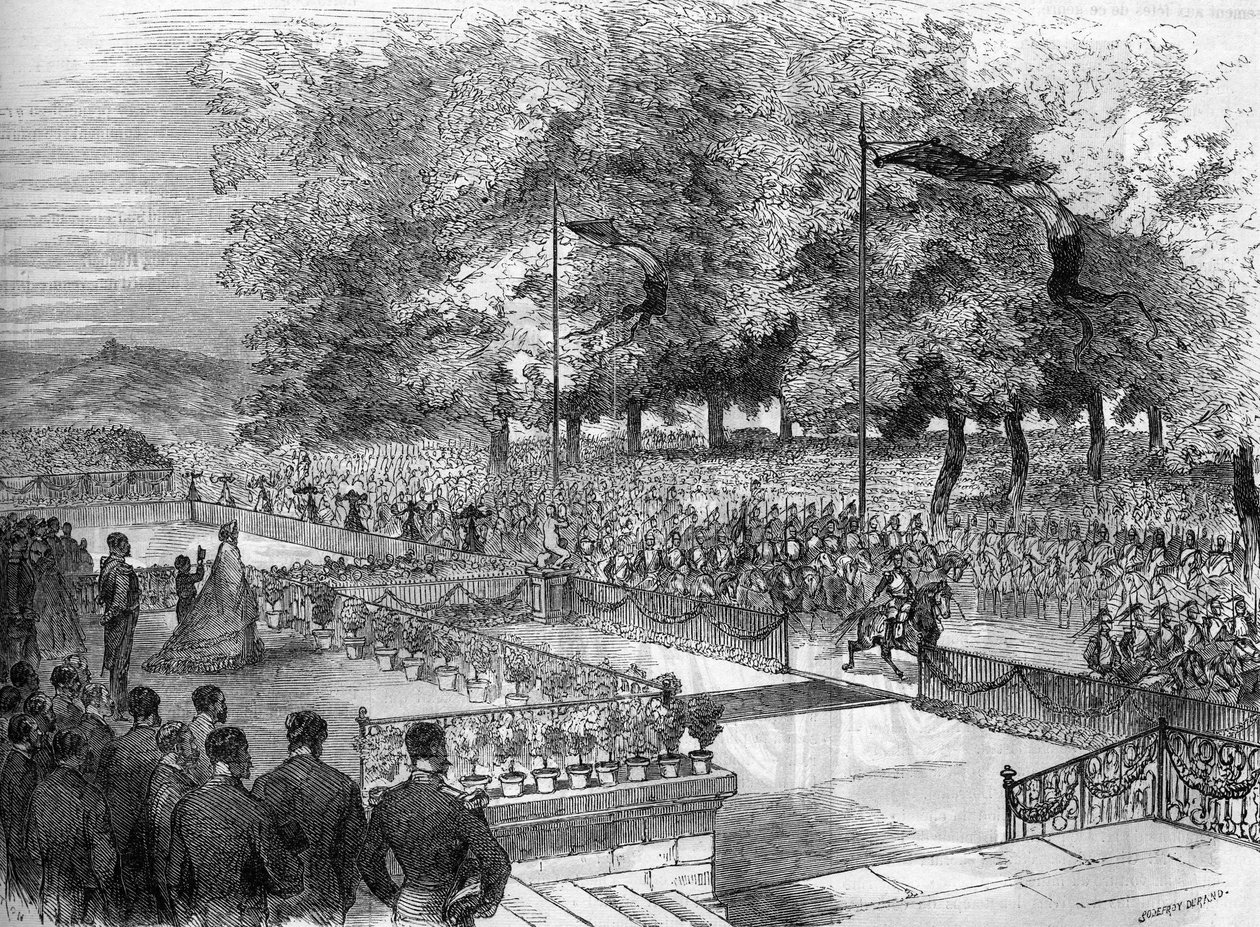Besuch in Lothringen durch Kaiserin Elisabeth von Österreich (Sissi) (1837-1898) von French School