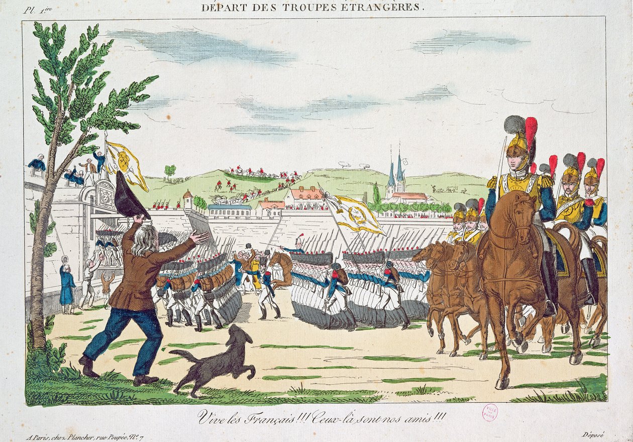 Vive les Français!, Abzug der fremden Truppen, 1818 von French School