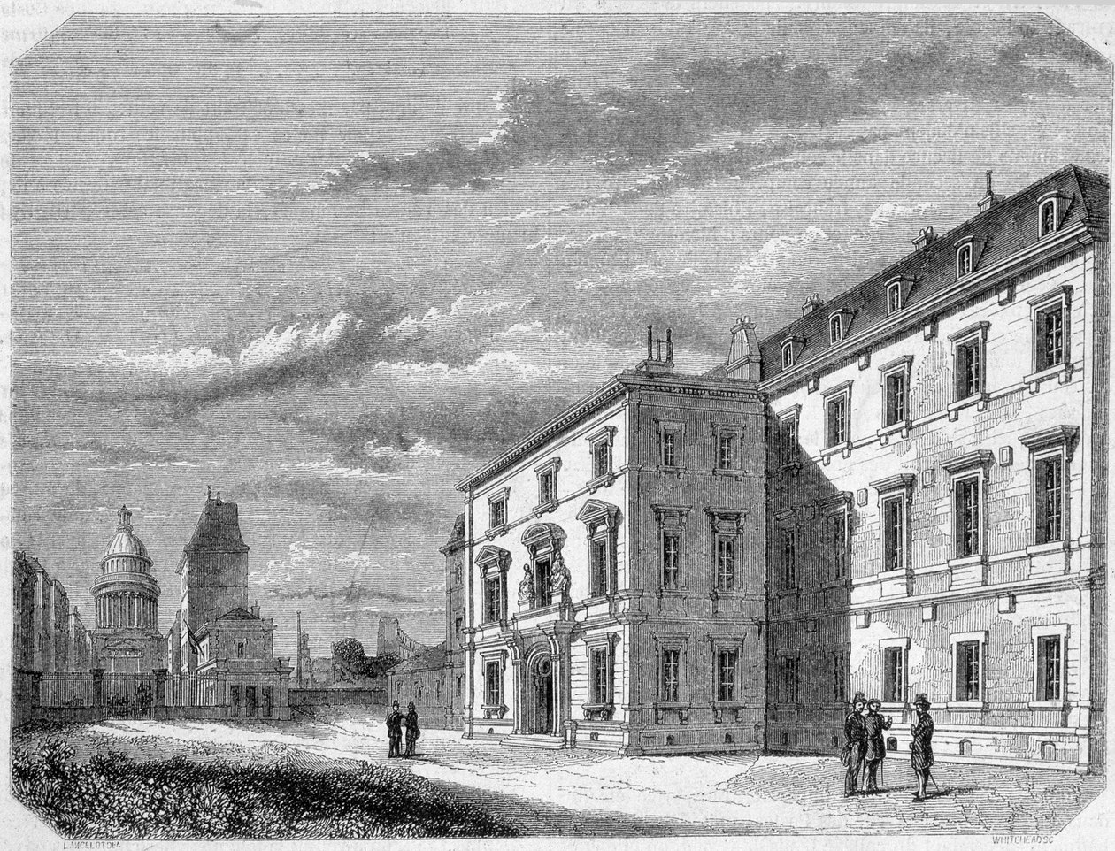 Ansicht der École Normale - Gravur, Ende 19. Jahrhundert von French School