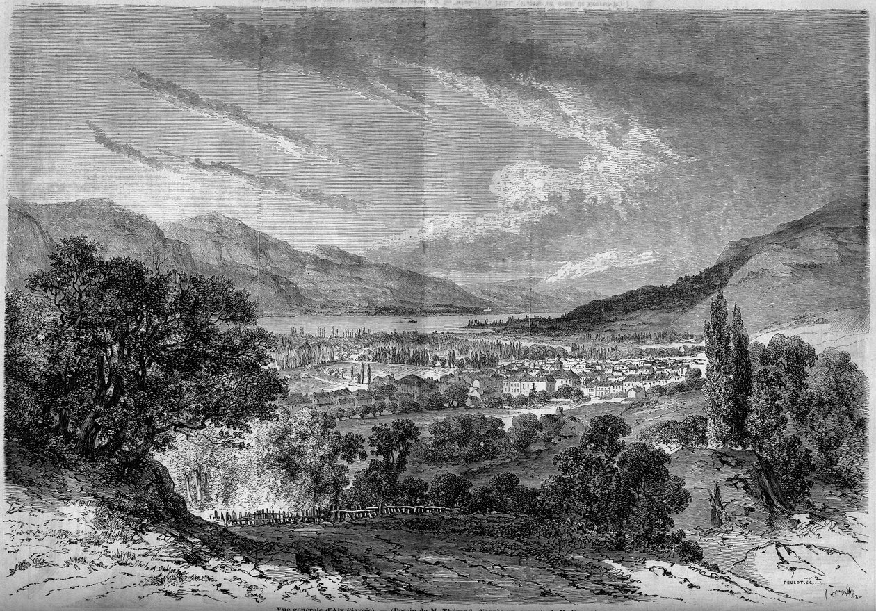 Ansicht der Stadt Aix-les-Bains, Savoie (73) von French School
