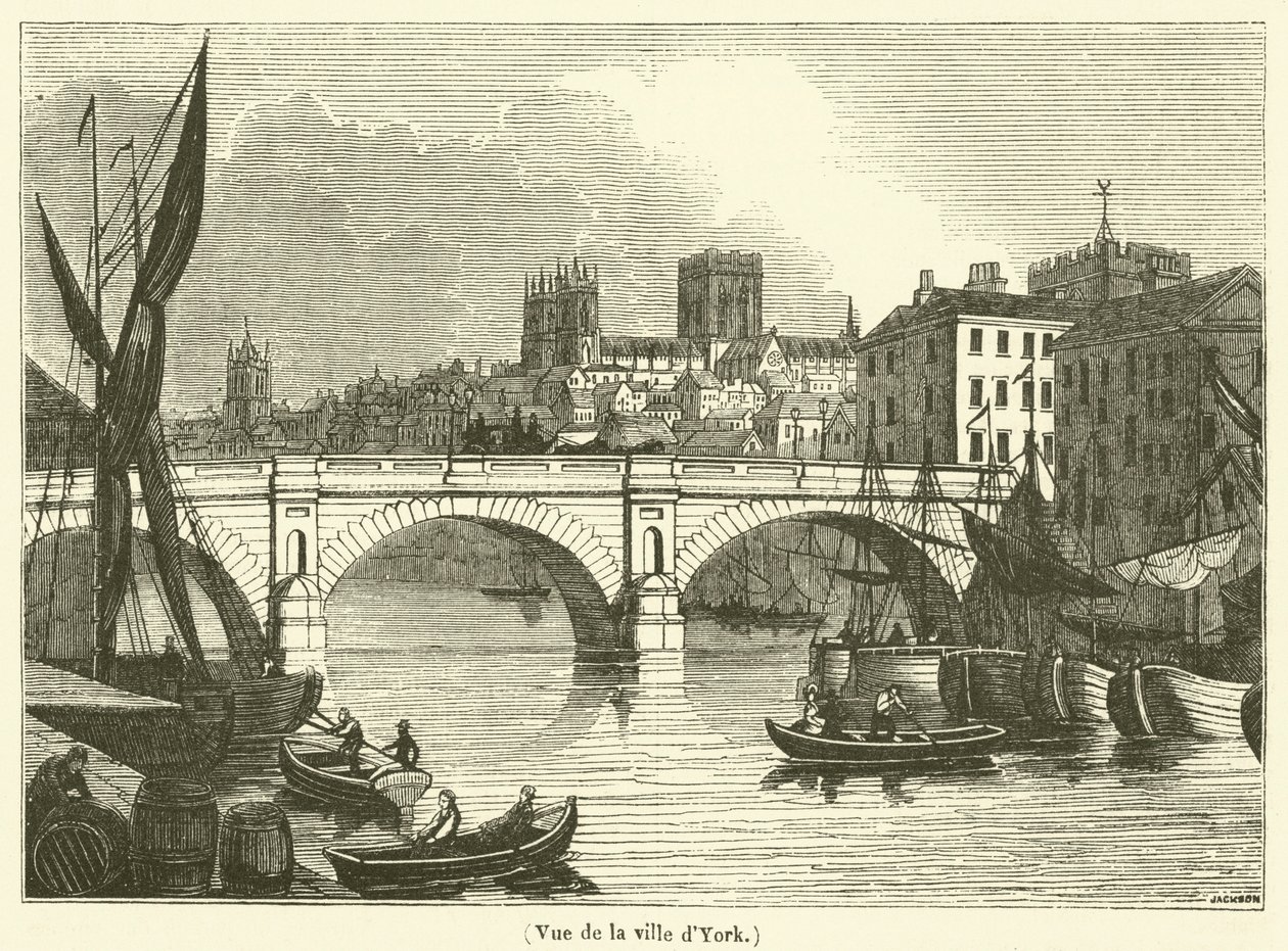 Ansicht der Stadt York (Gravur) von French School