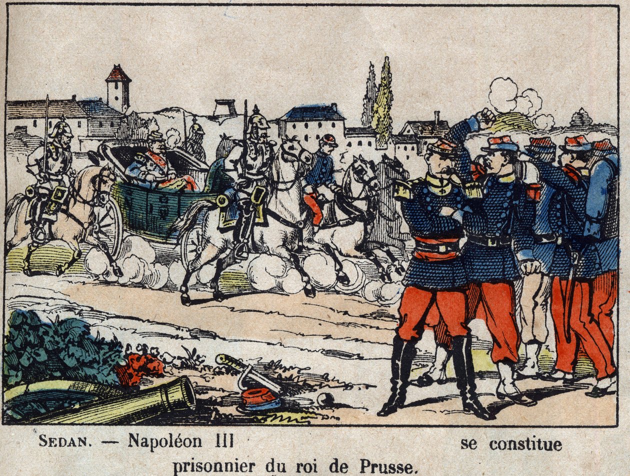Krieg von 1870 zwischen Frankreich und Preußen: Die Schlacht von Sedan, Kaiser Napoleon III. (Louis Napoleon Bonaparte) von French School