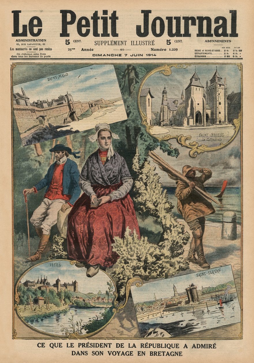 Was der Präsident der Republik während seiner Reise durch die Bretagne bewundert hat, Titelillustration aus 