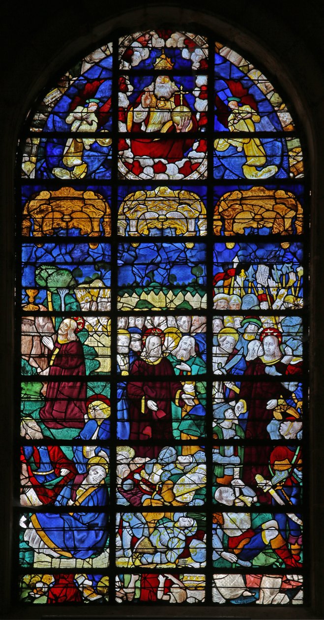 Fenster mit Passionsszenen von French School
