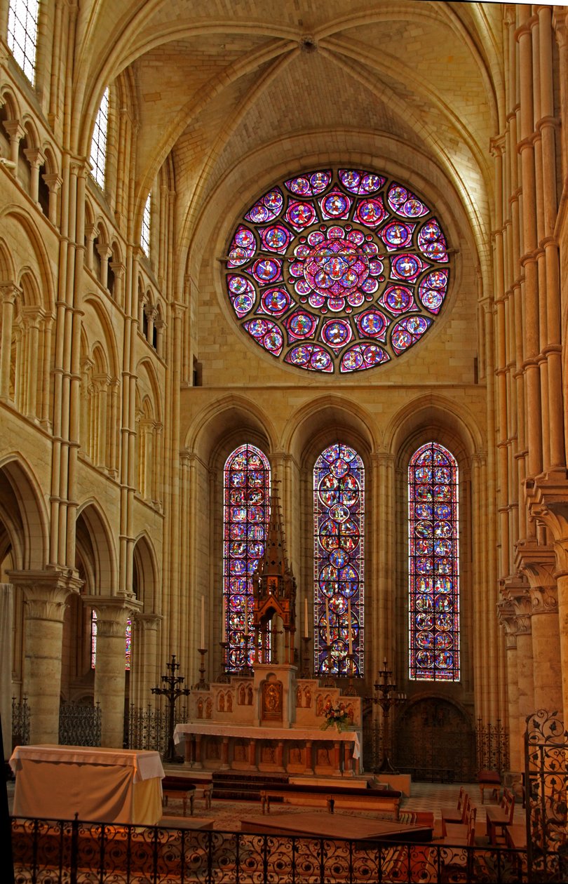 Fenster, Darstellung der Ostseite der Kathedrale von French School