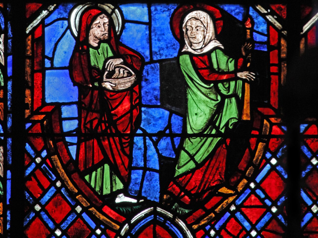Fenster w01, die Darstellung im Tempel darstellend von French School
