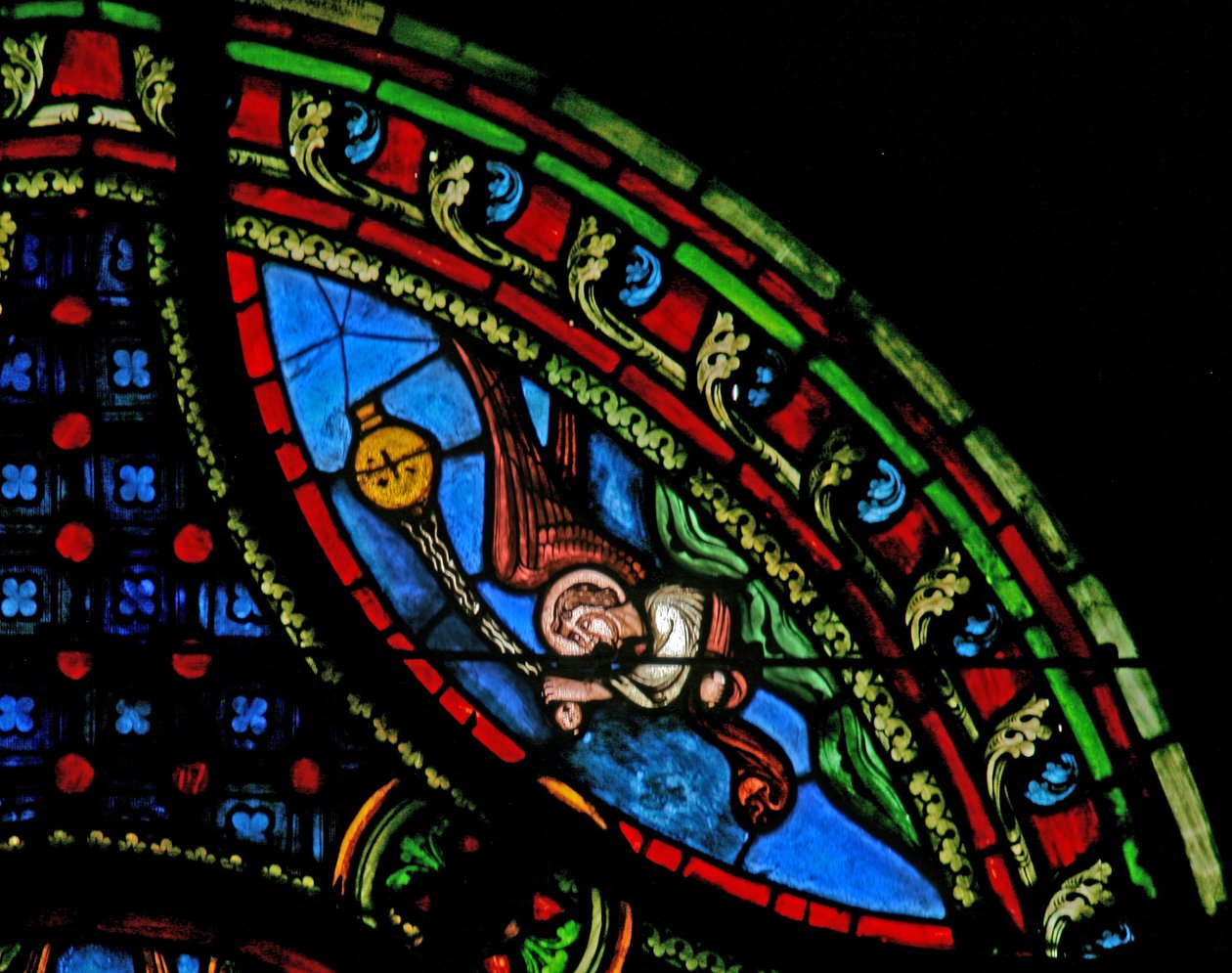 Fenster w0, Darstellung eines Engels von French School