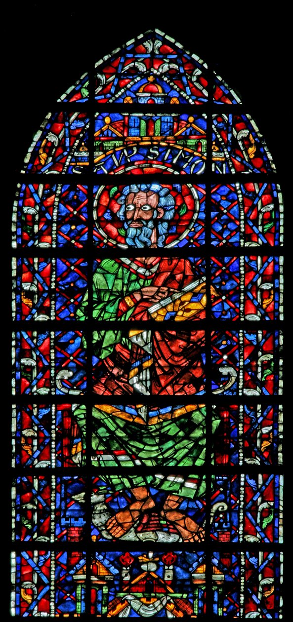 Fenster w106 mit Darstellung von St. Simon von French School