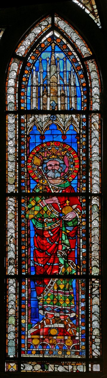 Fenster w11 mit Kaiser Heinrich von Bamberg von French School