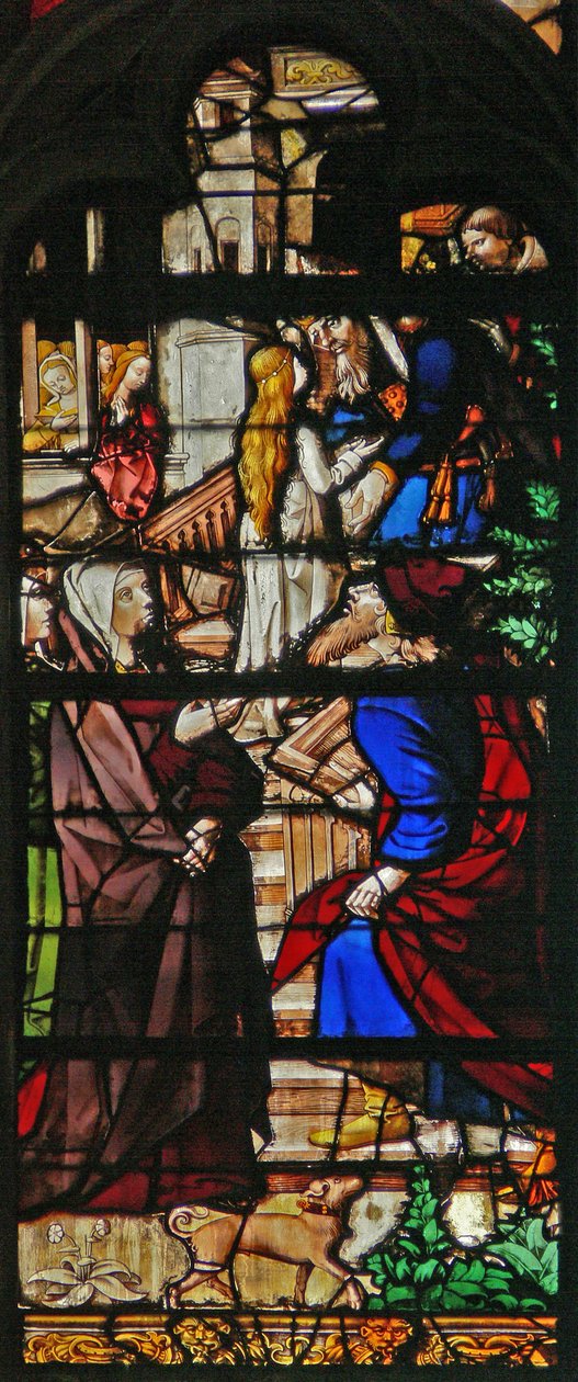 Fenster w120, Szene aus dem Leben der Jungfrau Maria: die Darstellung im Tempel von French School