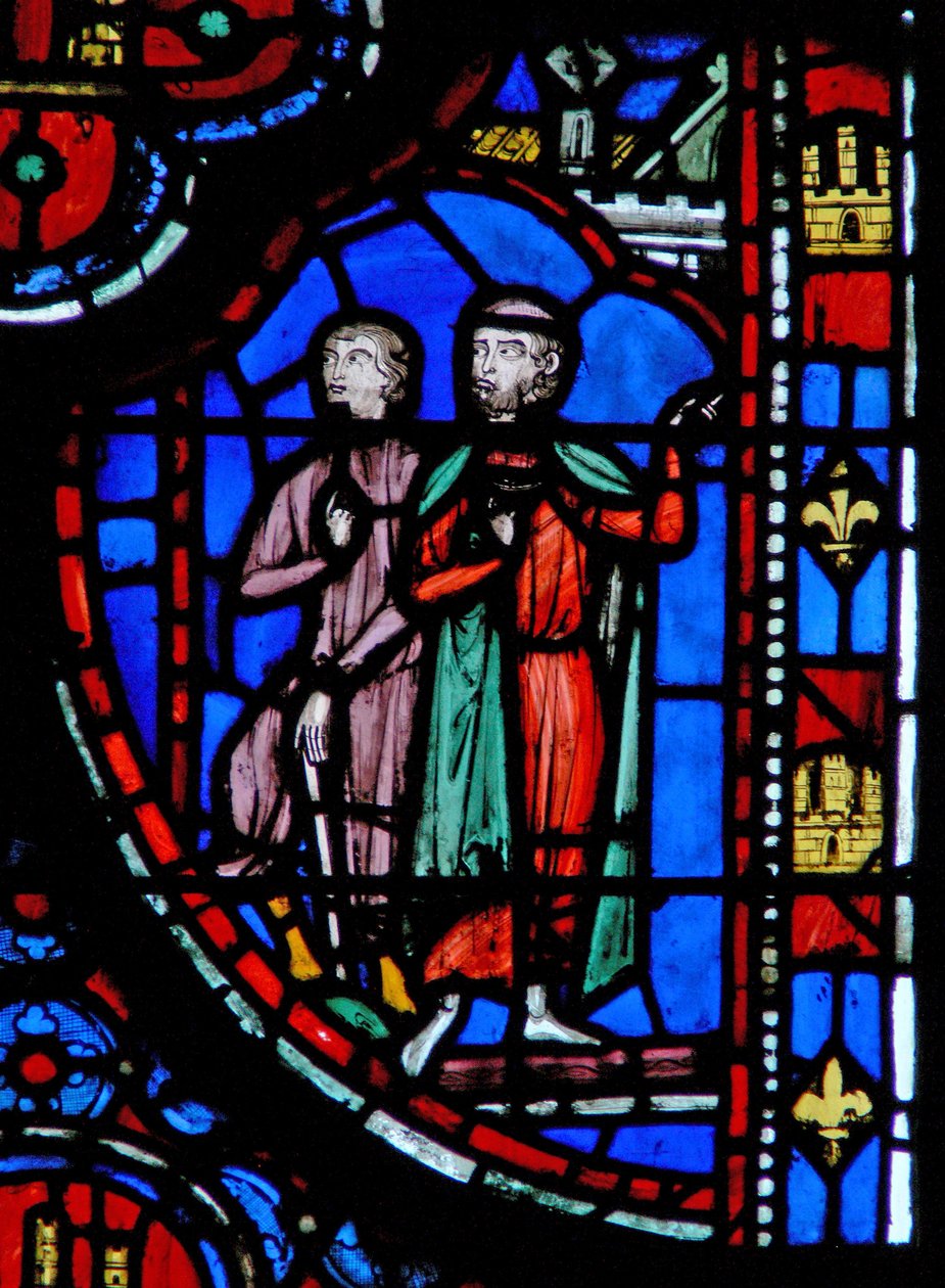 Fenster w13 Mordechai am Palast Esth II 19 von French School