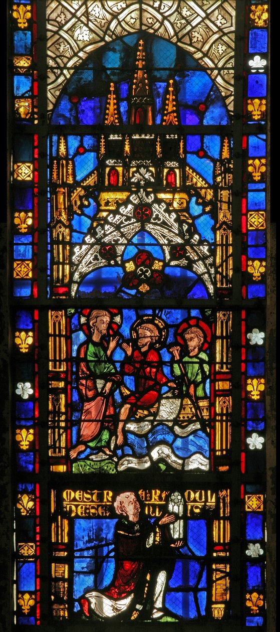 Fenster w14 mit der Berufung des St. Petrus von French School