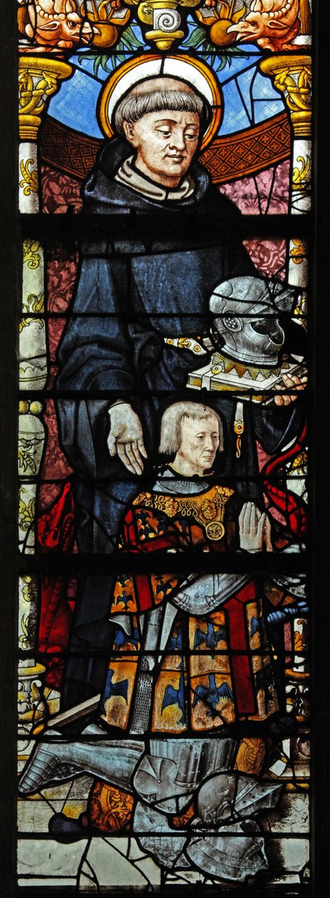Fenster w1 zeigt St. Guillaume und Guillaume de Montmorency von French School