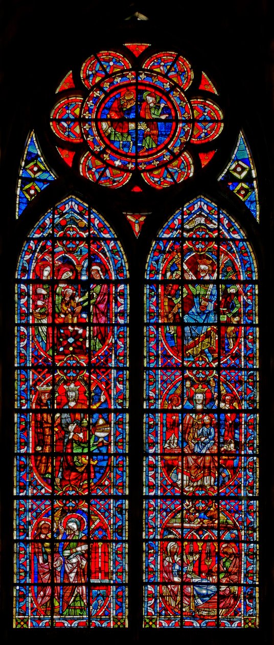 Fenster w203, die Verkündigung und Kindheit Christi darstellend von French School