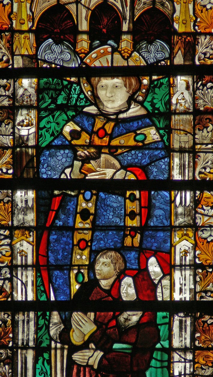 Fenster w204, St. Séverin und eine Familie von Stiftern von French School