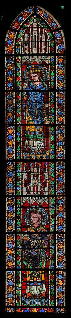 Fenster w205 mit dem heiligen Maximin und dem heiligen Valentinus von French School