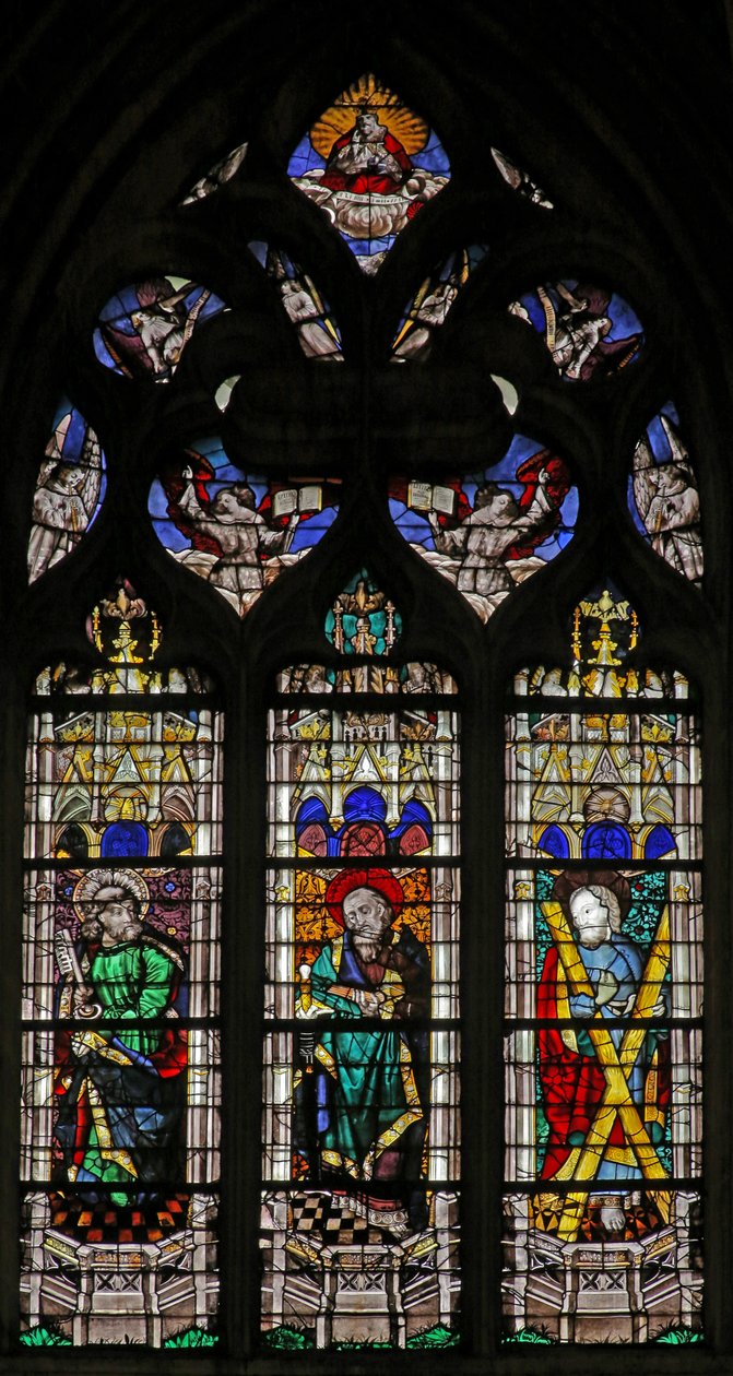 Fenster w208, St. Peter, St. Paul und St. Andreas von French School